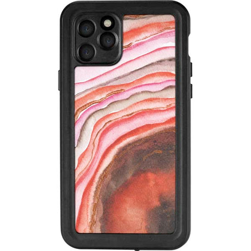 Orange Watercolor Geode iPhone 11 Pro Waterproof Case