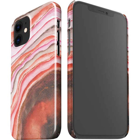 Orange Watercolor Geode iPhone 12 Mini Lite Case