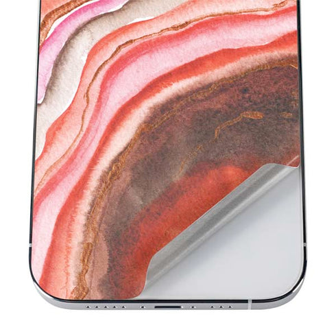 Orange Watercolor Geode iPhone 12 Pro Skin