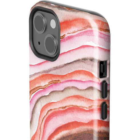 Orange Watercolor Geode iPhone 13 Impact Case