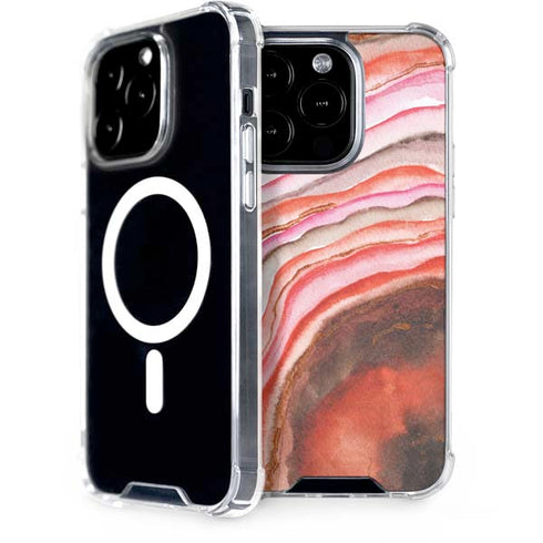 Orange Watercolor Geode iPhone 13 Pro MagSafe Case