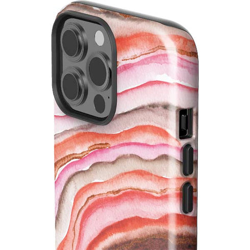 Orange Watercolor Geode iPhone 13 Pro Max Impact Case