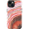 Orange Watercolor Geode iPhone 14 Plus Impact Case