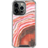 Orange Watercolor Geode iPhone 15 Pro Clear Case