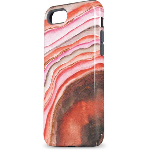 Orange Watercolor Geode iPhone 7 Pro Case