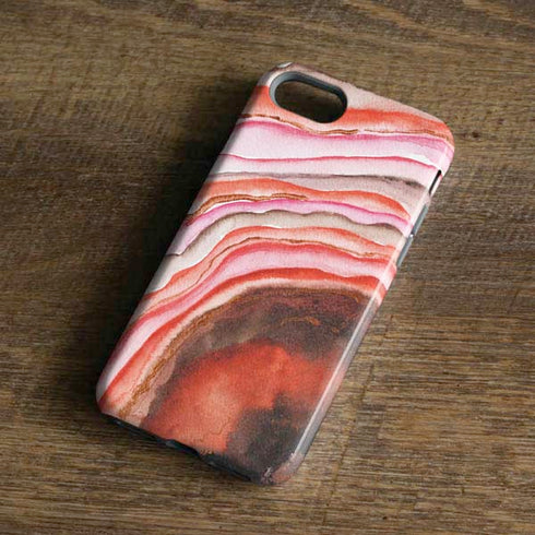 Orange Watercolor Geode iPhone 8 Pro Case