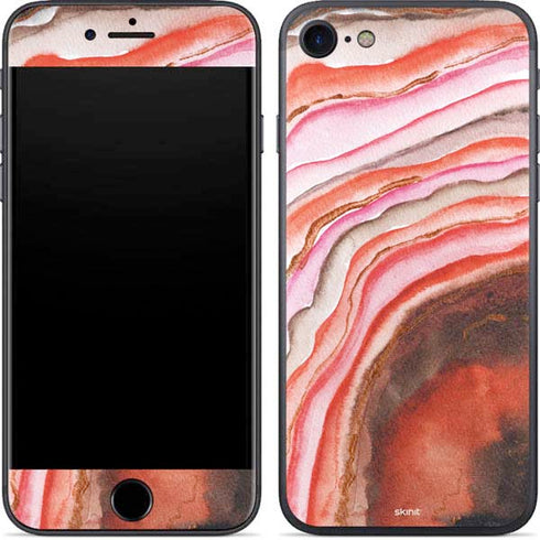 Orange Watercolor Geode iPhone 8 Skin