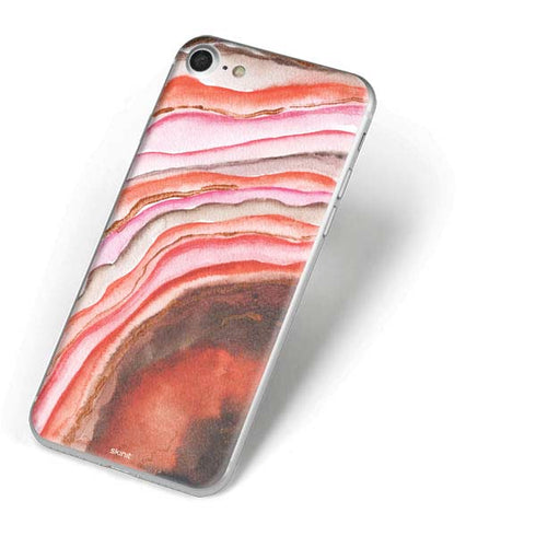 Orange Watercolor Geode iPhone 8 Skin
