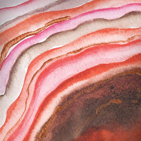 Orange Watercolor Geode iPhone X Skin