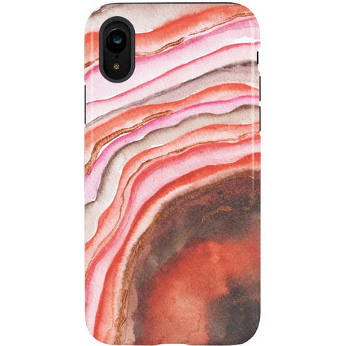 Orange Watercolor Geode iPhone XR Pro Case