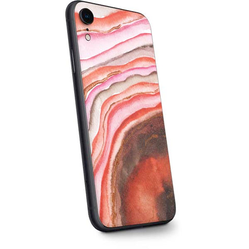 Orange Watercolor Geode iPhone XR Skin