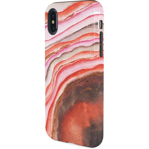 Orange Watercolor Geode iPhone XS Pro Case