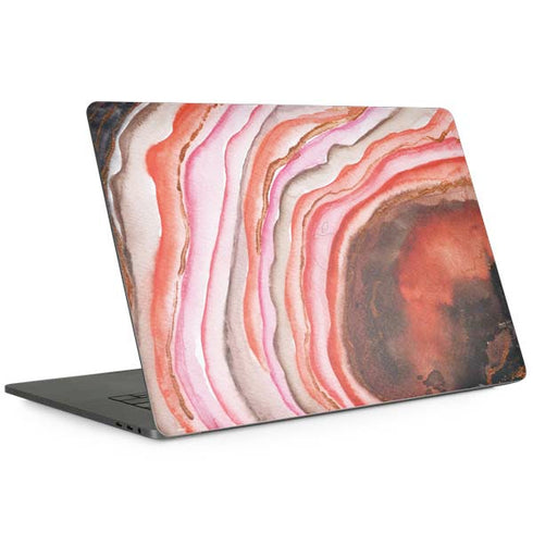 Orange Watercolor Geode Apple MacBook Pro 15-inch Skin