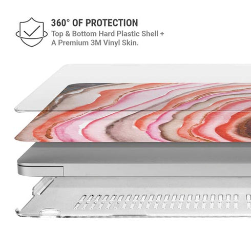 Orange Watercolor Geode MacBook Pro 16in (2019-20) Case plus Skin