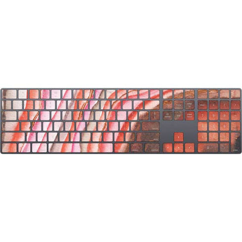 Orange Watercolor Geode Magic Keyboard with Numeric Keypad Skin