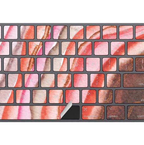 Orange Watercolor Geode Magic Keyboard with Numeric Keypad Skin