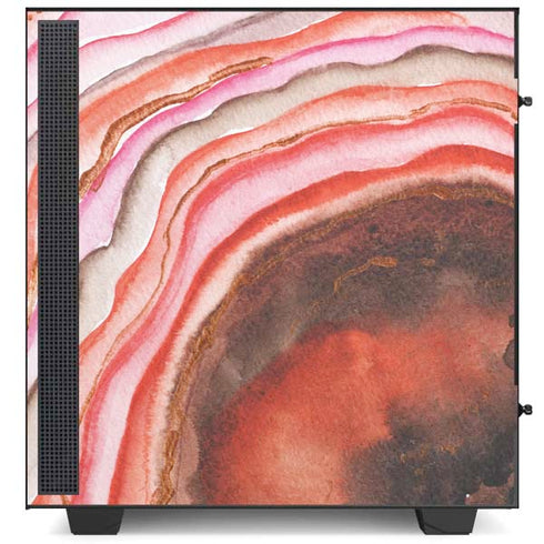Orange Watercolor Geode NZXT H510 Compact ATX Mid-Tower Case Skin