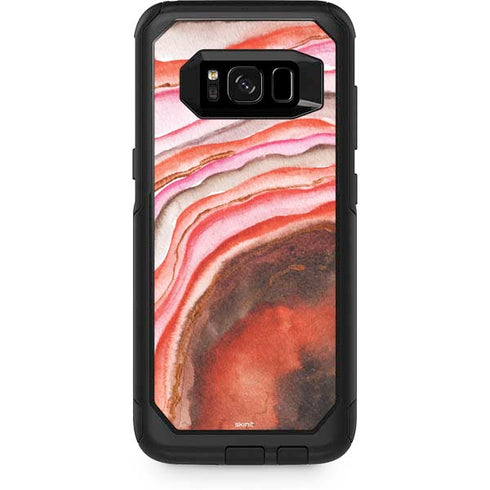 Orange Watercolor Geode Otterbox Commuter Galaxy Skin