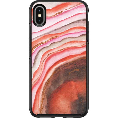 Orange Watercolor Geode Otterbox Symmetry iPhone Skin