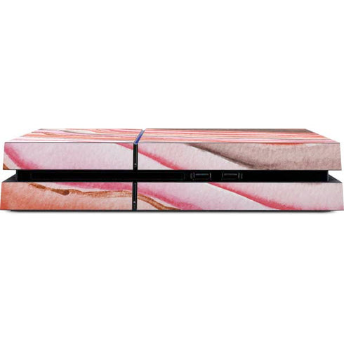 Orange Watercolor Geode PS4 Console Skin