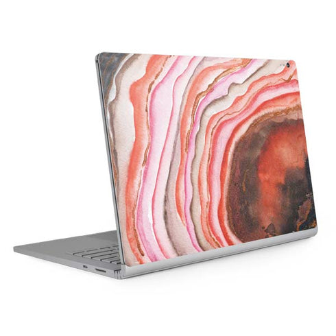 Orange Watercolor Geode Surface Book 2 13.5in Skin