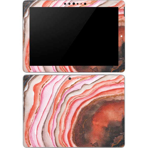 Orange Watercolor Geode Surface Go Skin