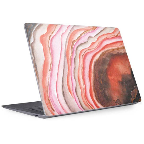 Orange Watercolor Geode Surface Laptop 3 13.5in Skin