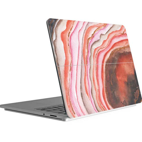 Orange Watercolor Geode Surface Laptop Studio Skin