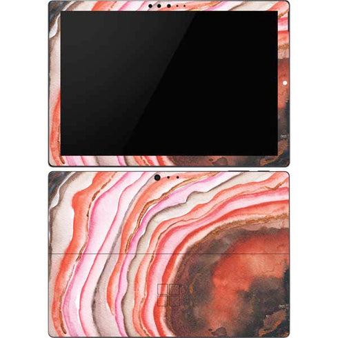 Orange Watercolor Geode Surface Pro 6 Skin