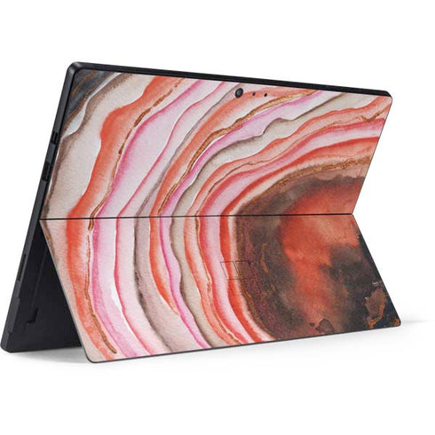Orange Watercolor Geode Surface Pro 6 Skin