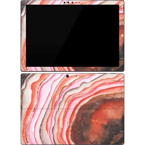 Orange Watercolor Geode Surface Pro 7 Skin