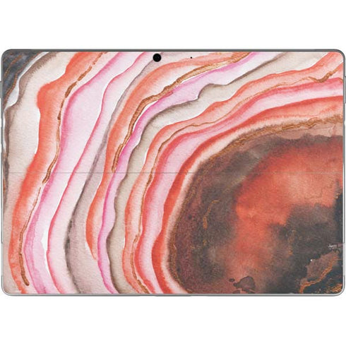 Orange Watercolor Geode Surface Pro 8 Skin