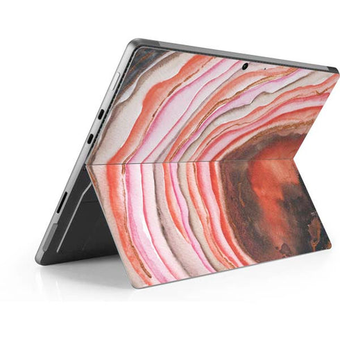 Orange Watercolor Geode Surface Pro 9 Skin