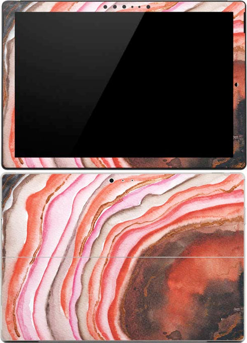 Orange Watercolor Geode Surface Pro (2017) Skin