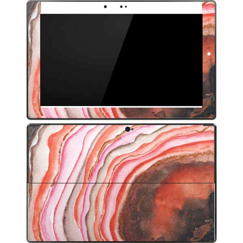 Orange Watercolor Geode Surface Pro Tablet Skin