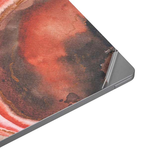Orange Watercolor Geode Universal Laptop 16in (13 x 9.4in) Skin