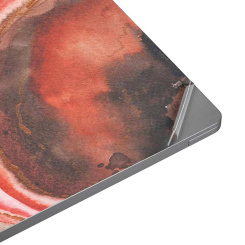 Orange Watercolor Geode Universal Laptop 17in (13.8 x 10in) Skin