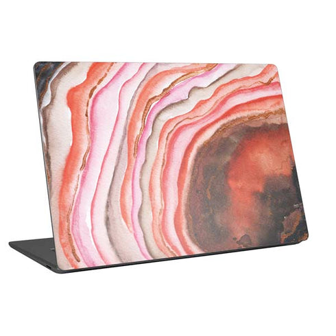 Orange Watercolor Geode Universal Laptop 18in (14.6 x 10.6in) Skin