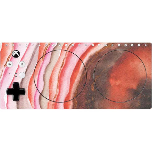 Orange Watercolor Geode Xbox Adaptive Controller Skin