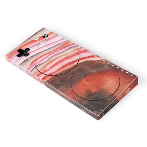 Orange Watercolor Geode Xbox Adaptive Controller Skin