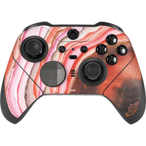 Orange Watercolor Geode Xbox Elite Wireless Controller Series 2 Skin