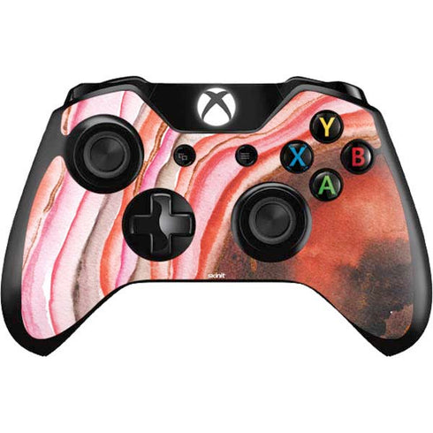 Orange Watercolor Geode Xbox One Controller Skin