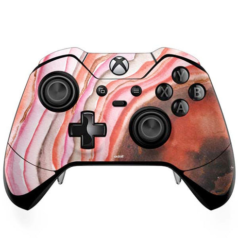 Orange Watercolor Geode Xbox One Elite Controller Skin