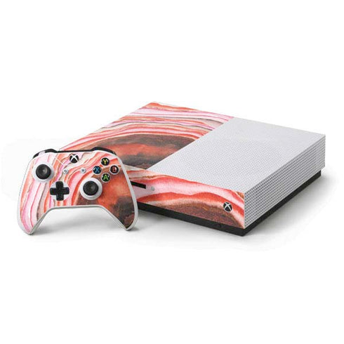 Orange Watercolor Geode Xbox One Skins