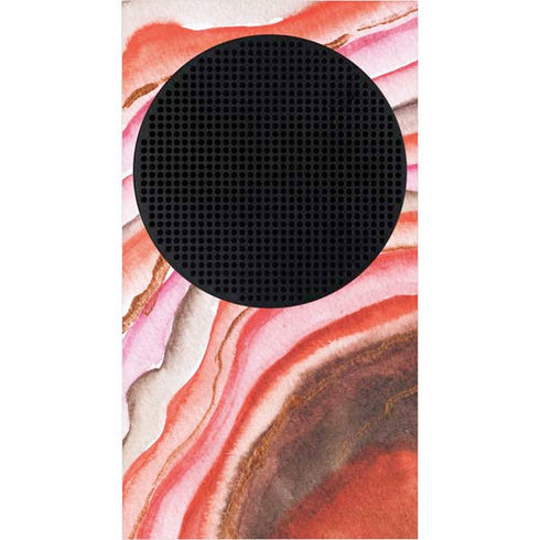 Orange Watercolor Geode Xbox Series S Bundle Skin