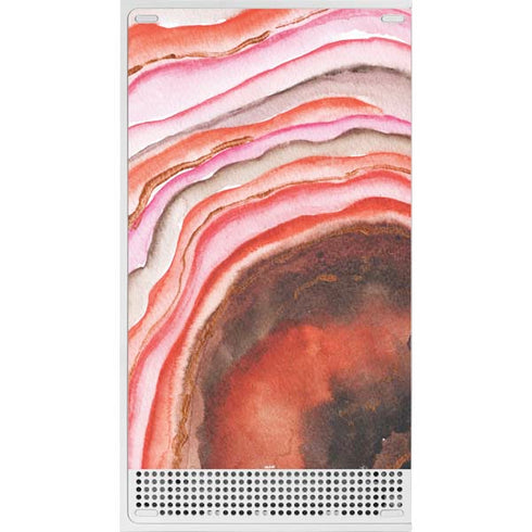 Orange Watercolor Geode Xbox Series S Bundle Skin