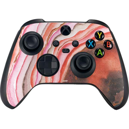 Orange Watercolor Geode Xbox Series X Controller Skin