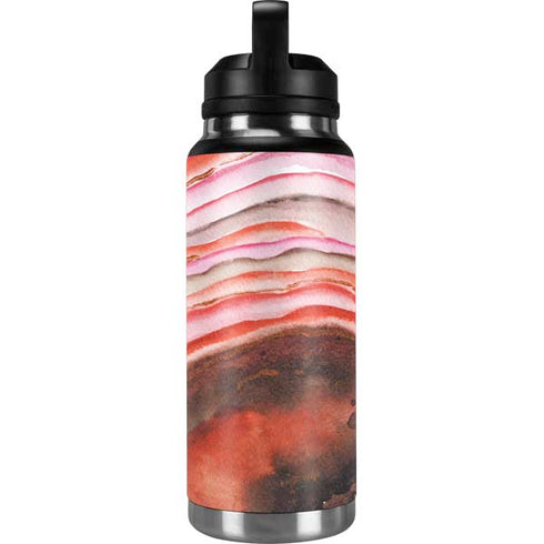 Orange Watercolor Geode YETI Rambler 36oz Bottle Skin