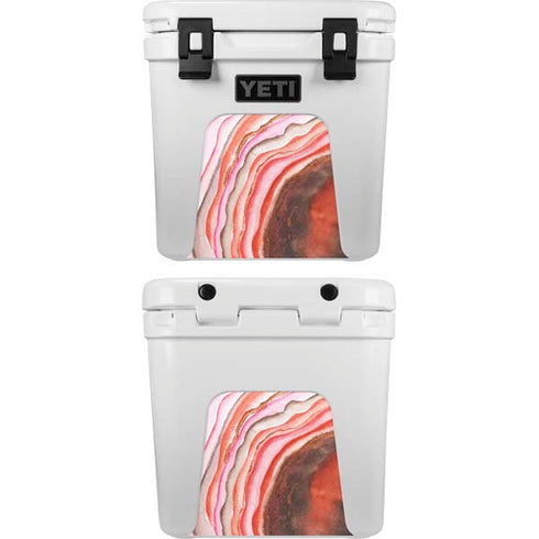 Orange Watercolor Geode YETI Roadie 24 Hard Cooler Skin