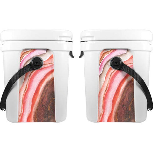 Orange Watercolor Geode YETI Roadie 24 Hard Cooler Skin